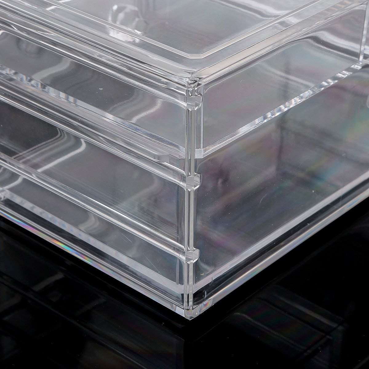Wholesale 6 Drawers Rectangle Acrylic Jewelry Cosmetic storage Makeup Organizer Bathroom Counter With High Quality