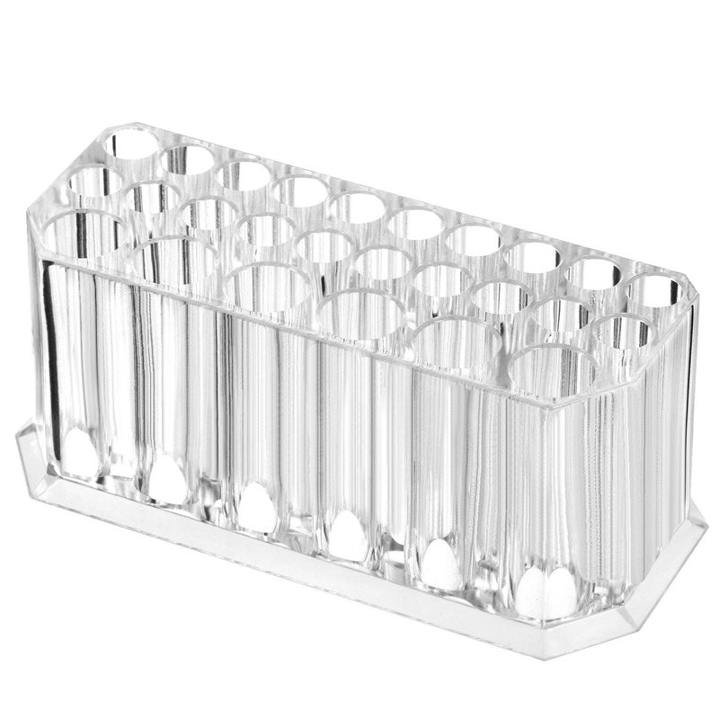 Clear Acrylic 26 Grids Lipstick Holder Makeup Organizer Eyeliner Pencil Stand Holder Cosmetic Storage Box Makeup Brushes Shelf