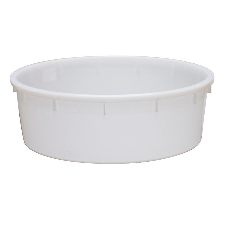 Top quality cylindrical tub made of neutral PEHD (High Density Polyethylene) suitable for food