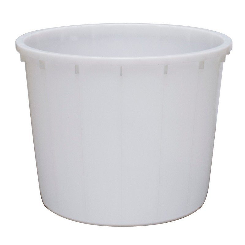 Top quality cylindrical tub made of neutral PEHD (High Density Polyethylene) suitable for food