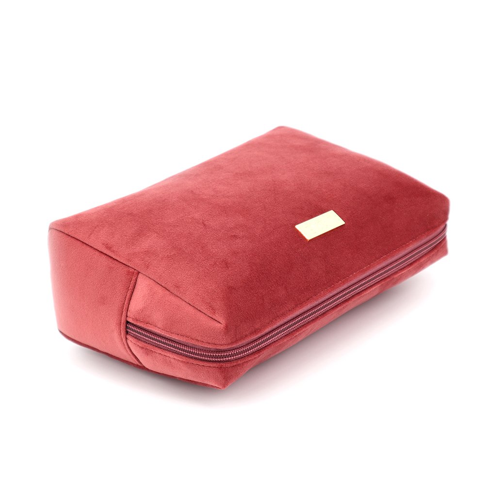 Oem Customizable Makeup Organizer With Logo Zipper Stand Pouch Cosmetic Bag For Ladies Custom Velvet Bag Gift Pouch