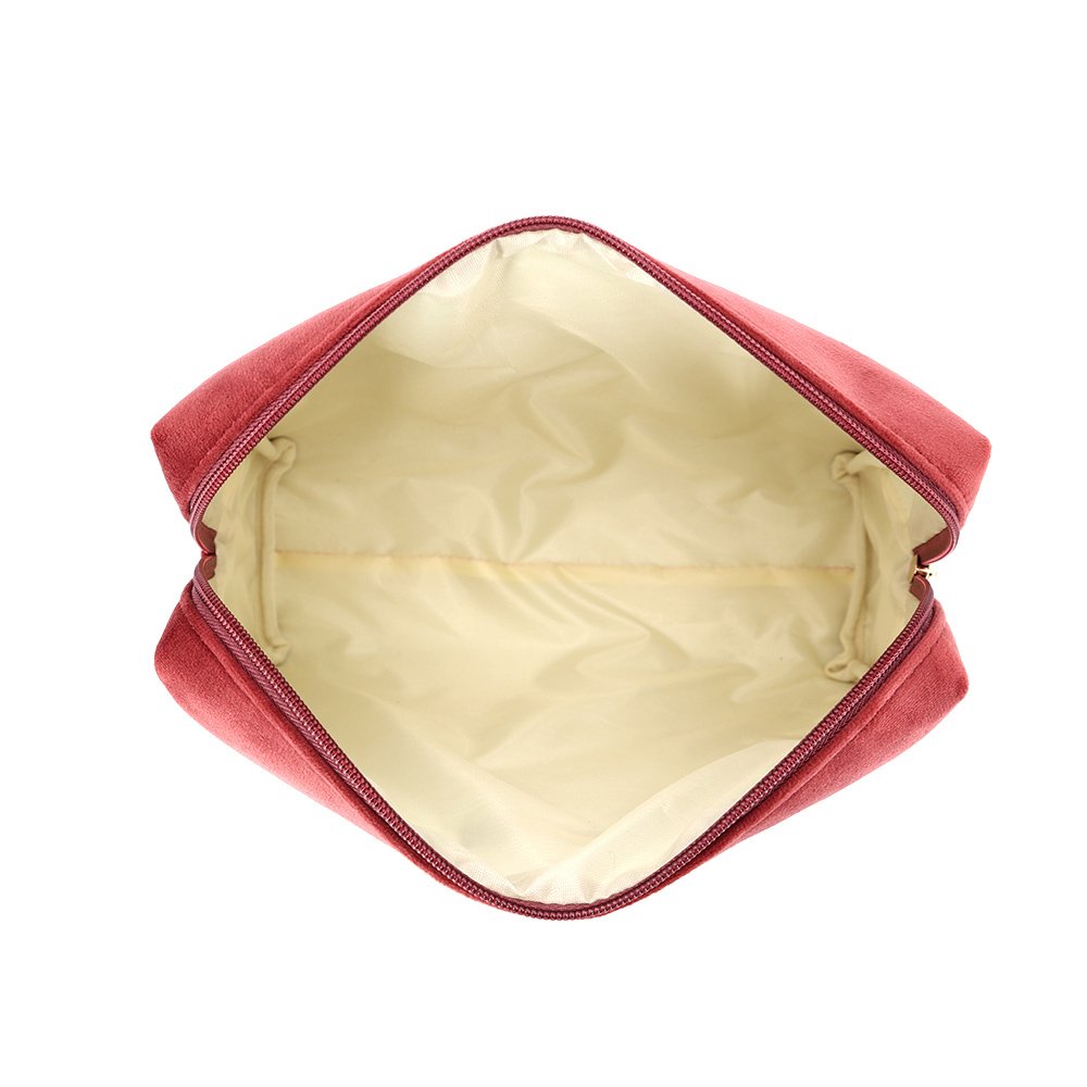 Oem Customizable Makeup Organizer With Logo Zipper Stand Pouch Cosmetic Bag For Ladies Custom Velvet Bag Gift Pouch