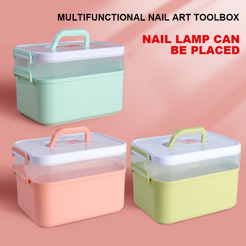 Storage Boxes Can Put Medicine Oversized Double-layer Plastics Storage Boxes Cosmetics Makeup Jewelry Organizer Storage Box