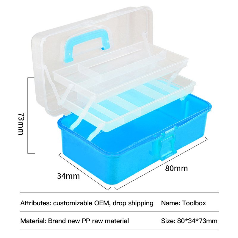 Storage Boxes Can Put Medicine Oversized Double-layer Plastics Storage Boxes Cosmetics Makeup Jewelry Organizer Storage Box