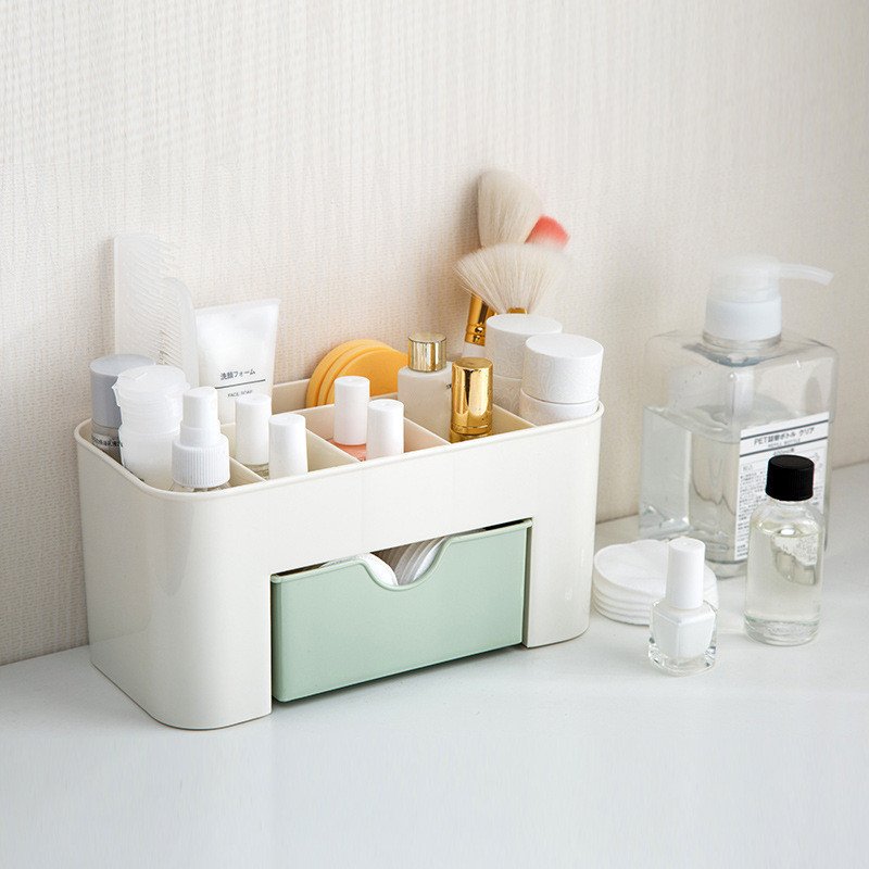 OWNSWING Makeup Storage Organizer Desktop Make Up Storage Drawer Box for Vanity Desk Organizers