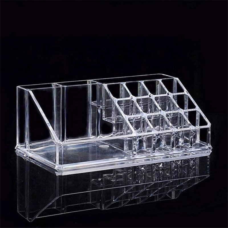 24 Compartments Clear Acrylic Clear Cube Makeup Organizer Lipstick Holder Makeup Organizer