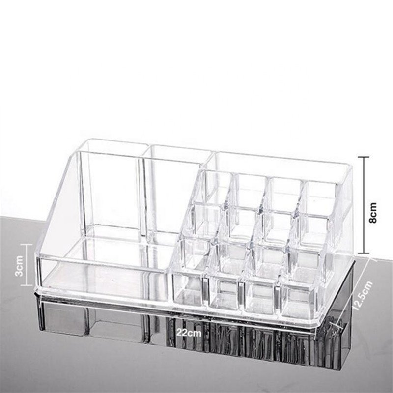 24 Compartments Clear Acrylic Clear Cube Makeup Organizer Lipstick Holder Makeup Organizer