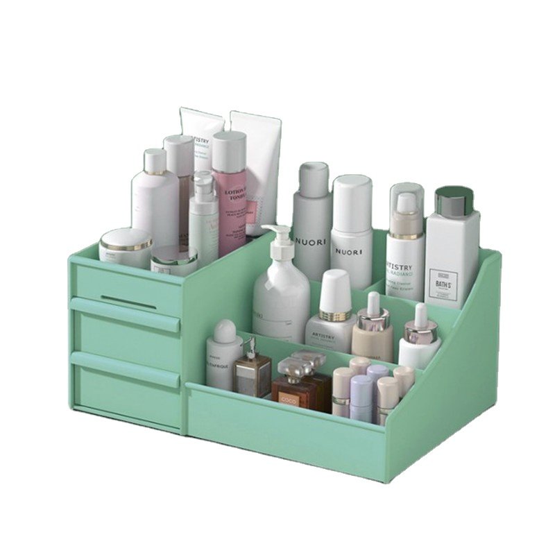 Multifunction plastic PP desktop table finishing dresser drawer jewelry makeup tools cosmetic storage organizers box rack case