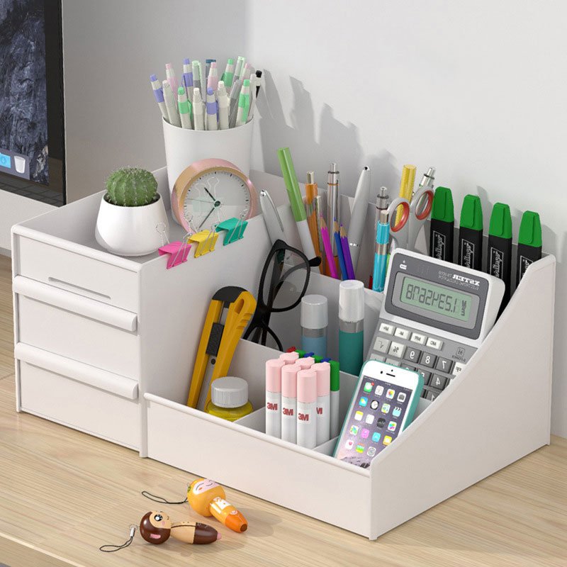 Multifunction plastic PP desktop table finishing dresser drawer jewelry makeup tools cosmetic storage organizers box rack case