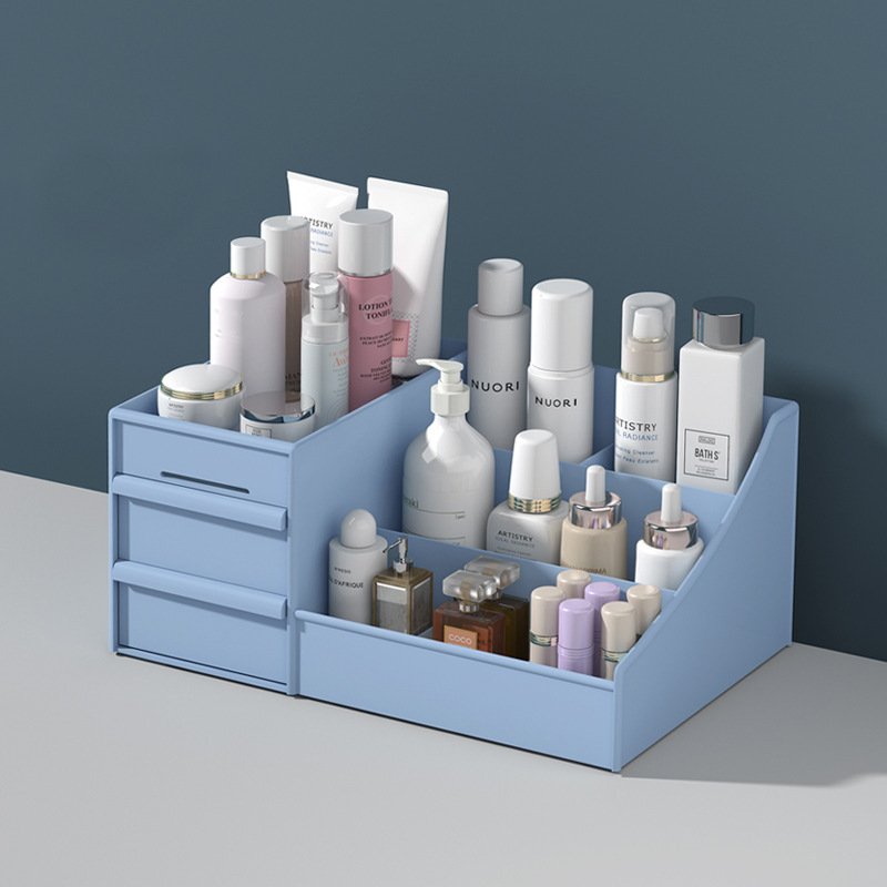 Multifunction plastic PP desktop table finishing dresser drawer jewelry makeup tools cosmetic storage organizers box rack case