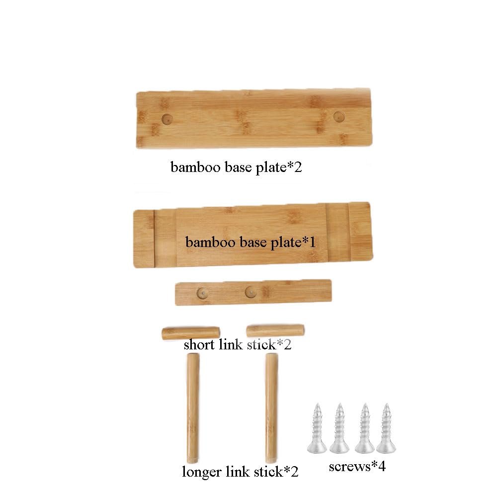 Bamboo 3-Tier Counter Organizer Stand for Bathroom Perfume Display Riser Shelf for Makeup Lotion Storage