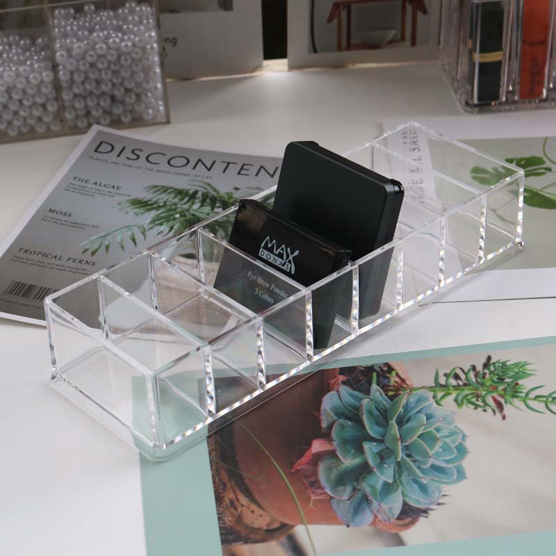 Clear Plastic 8 Slots Blush Powder Household Cosmetics Storage Box Lipstick Holder Makeup Organizer Cosmetic Makeup Tools Case