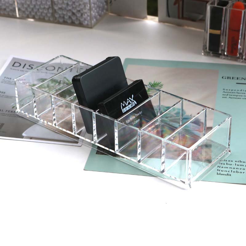 Clear Plastic 8 Slots Blush Powder Household Cosmetics Storage Box Lipstick Holder Makeup Organizer Cosmetic Makeup Tools Case