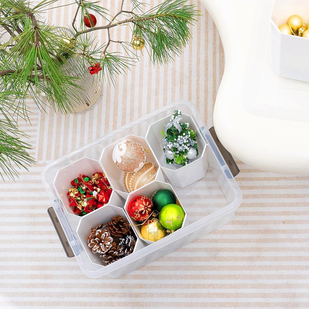 Jalove 20L makeup Organiser Partition Job Box Multifunction With Dividers Lid Plastic Modern China Oem Factory Storage Box