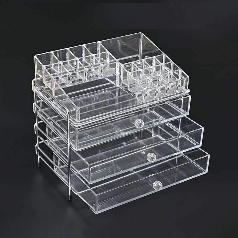 Factory Supply Custom Luxury Large Cosmetic Organizer with Drawers Acrylic Makeup Storage Box