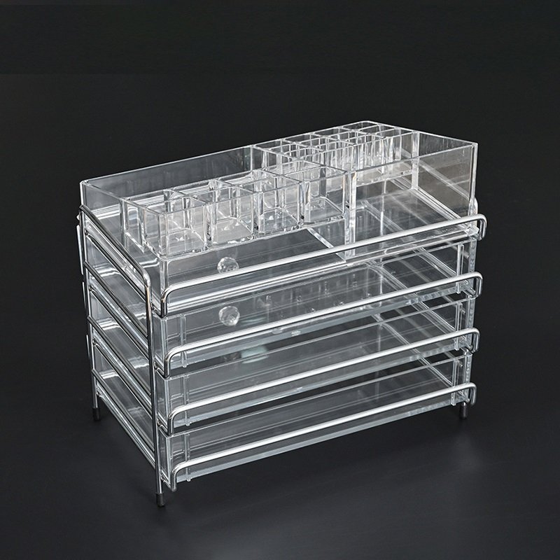 Factory Supply Custom Luxury Large Cosmetic Organizer with Drawers Acrylic Makeup Storage Box