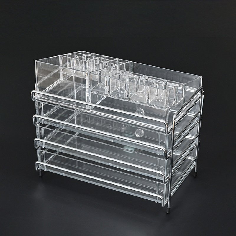 Factory Supply Custom Luxury Large Cosmetic Organizer with Drawers Acrylic Makeup Storage Box