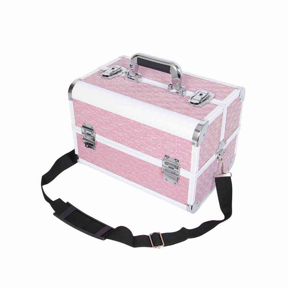 KONCAI High Quality Professional Cosmetic Case Portable Travel Delicate Vanity Box Organizer Beauty Makeup Case