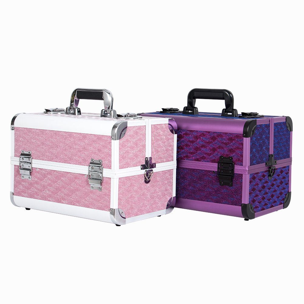 KONCAI High Quality Professional Cosmetic Case Portable Travel Delicate Vanity Box Organizer Beauty Makeup Case