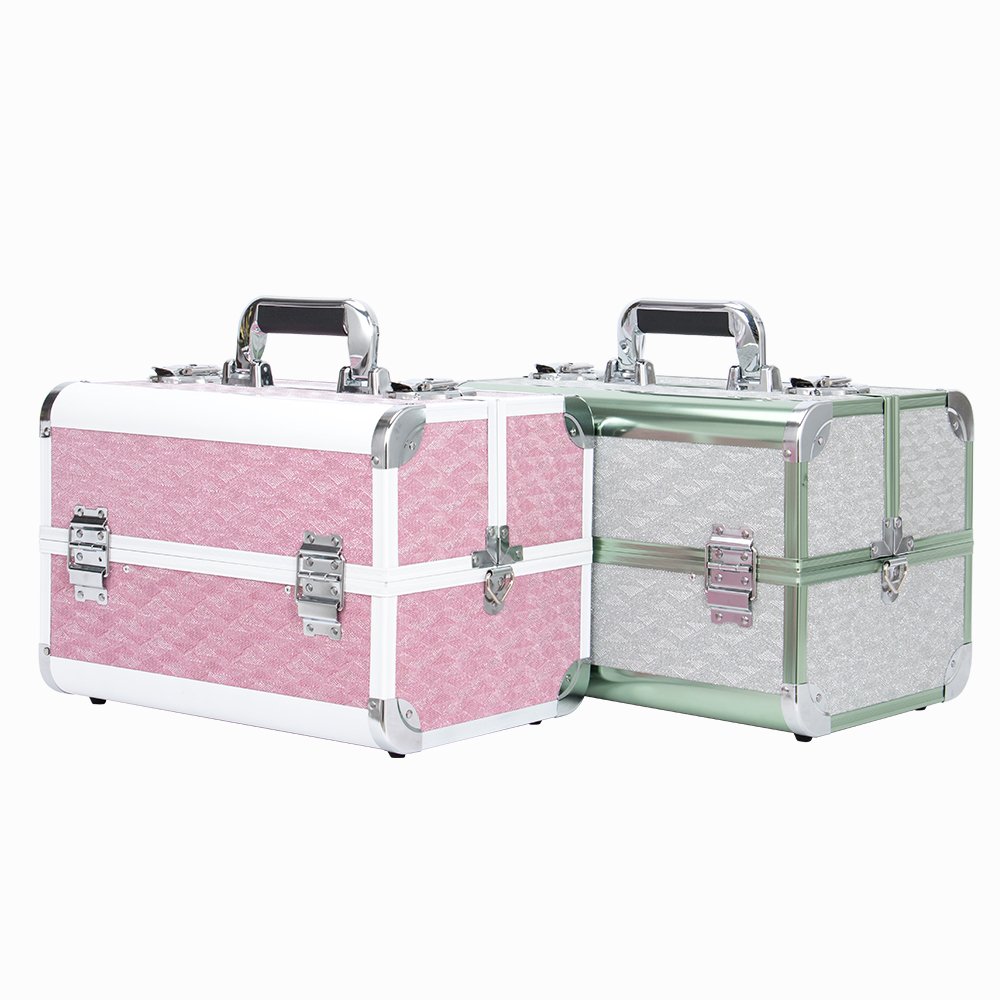 KONCAI High Quality Professional Cosmetic Case Portable Travel Delicate Vanity Box Organizer Beauty Makeup Case