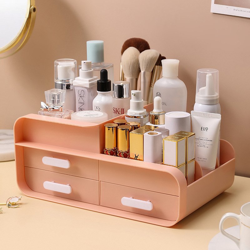 Multi-functional Makeup Desk Organizer With Drawers desktop lipstick cosmetic organiser storage box