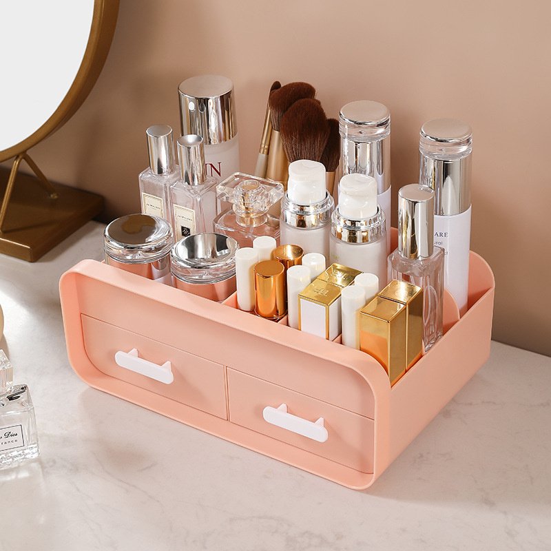 Multi-functional Makeup Desk Organizer With Drawers desktop lipstick cosmetic organiser storage box
