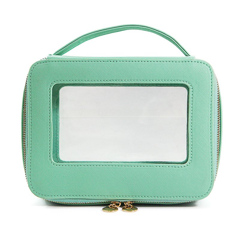 Clear Makeup Bag Travel Case Portable transparent Cosmetic Bag Case Toiletry Makeup Bag for Car with Zipper for Women