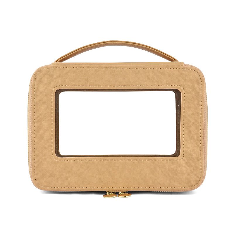 Clear Makeup Bag Travel Case Portable transparent Cosmetic Bag Case Toiletry Makeup Bag for Car with Zipper for Women