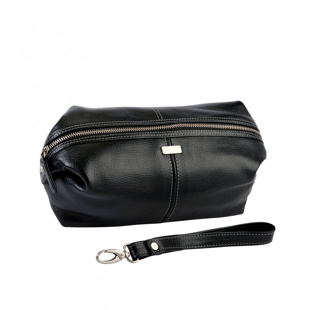 Top Ranking Personalized Leather Toiletry Kit Mens Wash Pouch Bag For Man Waterproof Dopp Kit Bag