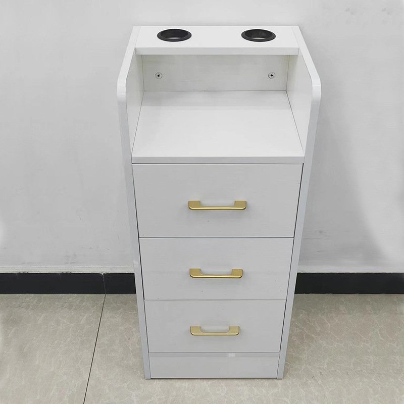 Barber Shop Trolley 3 Layers Steel Shelf hair Salon styling Serving 3-tier Trolley Table and Drawer Salon Furniture