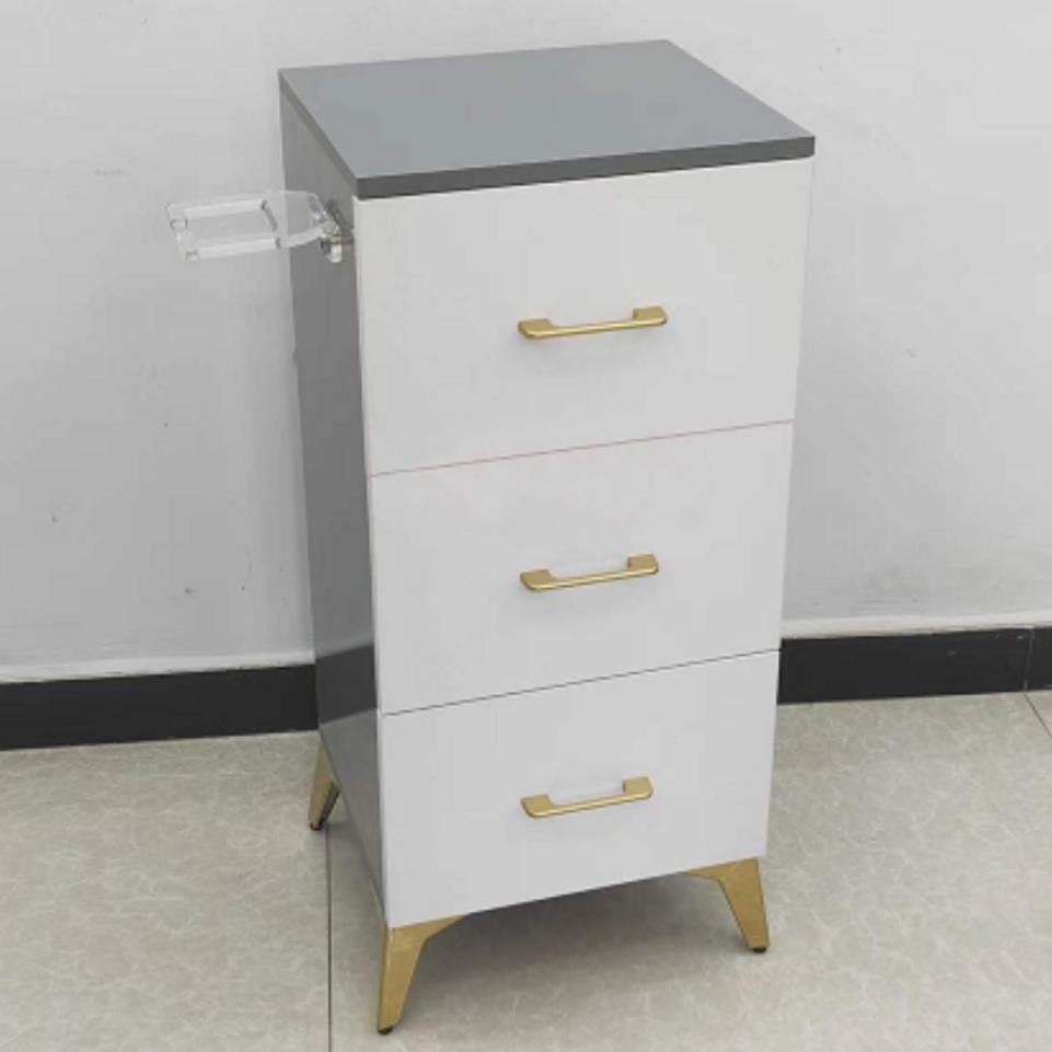 Barber Shop Trolley 3 Layers Steel Shelf hair Salon styling Serving 3-tier Trolley Table and Drawer Salon Furniture