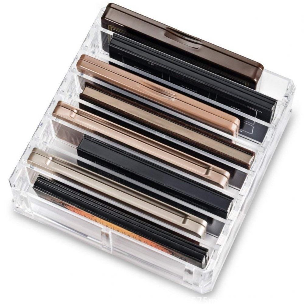 Transparent acrylic 8-cell space removable cosmetic storage box for household use