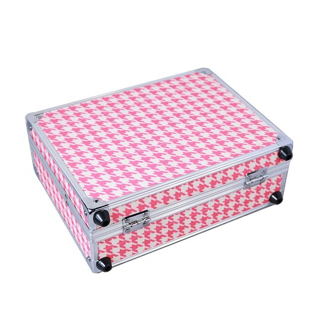 custom small suitcase organize luxury travel case form cosmetic case with mirror box makeup aluminum