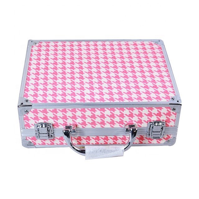 custom small suitcase organize luxury travel case form cosmetic case with mirror box makeup aluminum