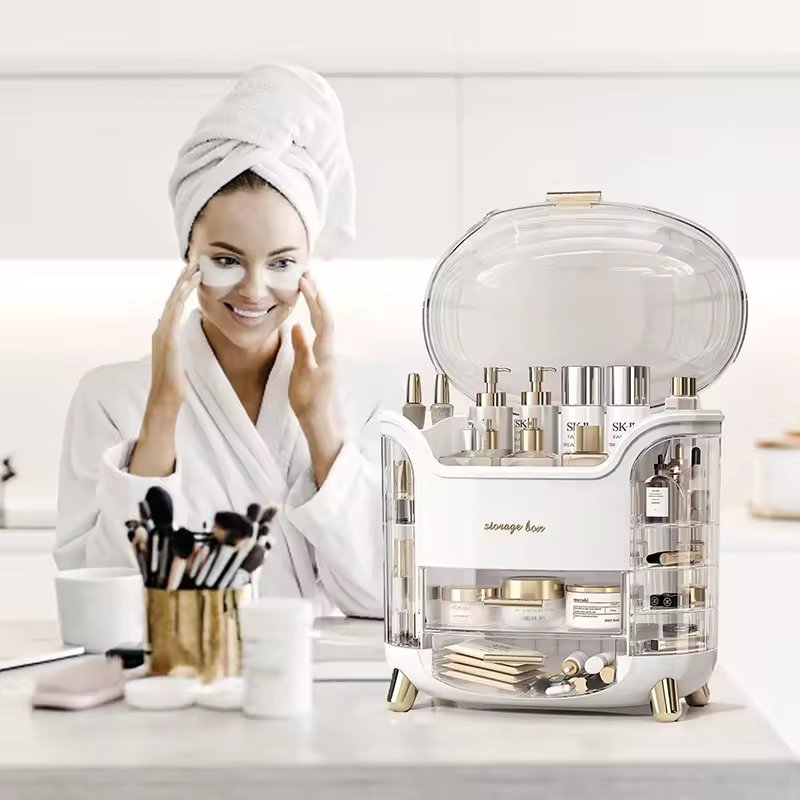 Large Skincare Makeup Organizer Bin Desktop Plastic Makeup Jewelry Brush Organizer Makeup Organizer Box