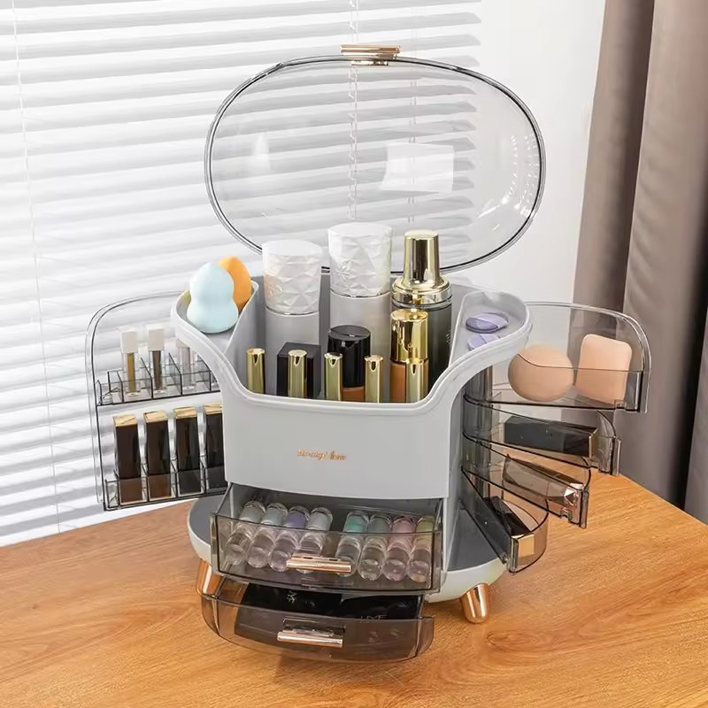 Large Skincare Makeup Organizer Bin Desktop Plastic Makeup Jewelry Brush Organizer Makeup Organizer Box