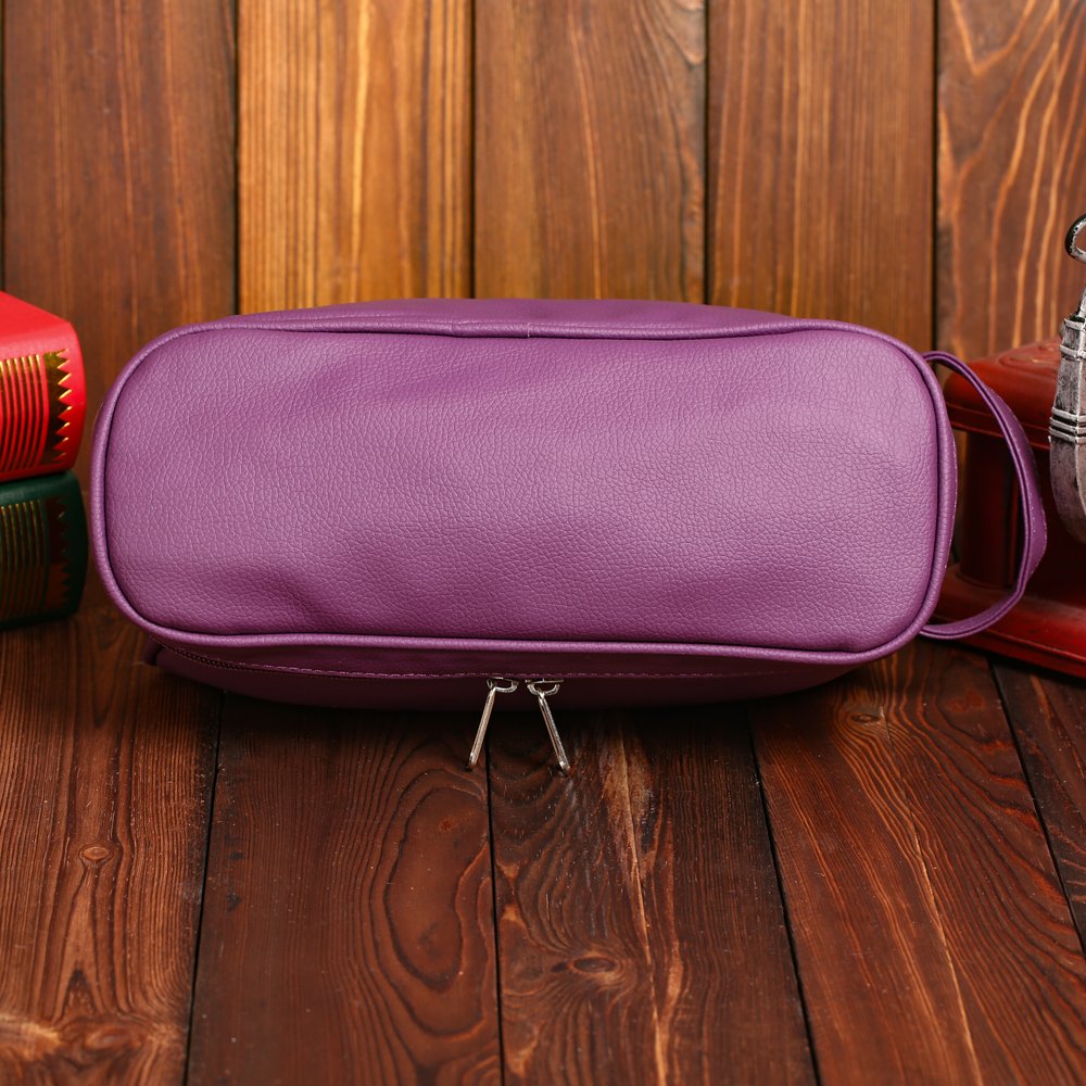 Waterproof small purple PU toiletry bag Rational storage and organizing make up bag