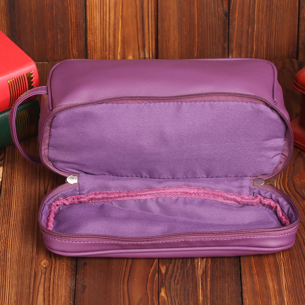 Waterproof small purple PU toiletry bag Rational storage and organizing make up bag