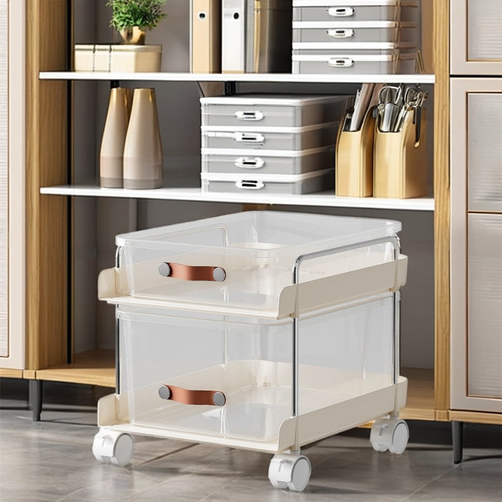 XJH All-in-One Multipurpose Movable and 360 Rotatable Bathroom Kitchen Office Cabinet Organizer with Pull Out Drawers
