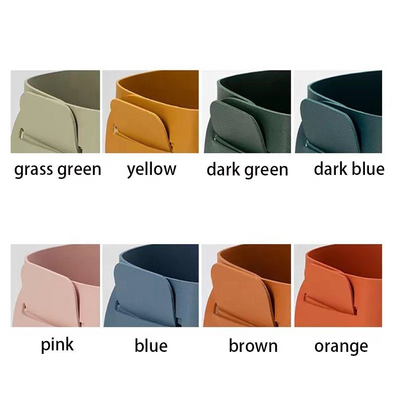 Desktop Foldable Pen holder Makeup Brush Storage Organizer Box PU Leather Creative Storage Container