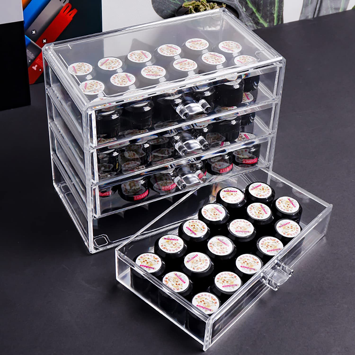 Wholesale Makeup Organizer Acrylic Jewelry Box Organizer with Drawers Makeup Storage Box Lash Organizer for Lipsticks Stackable