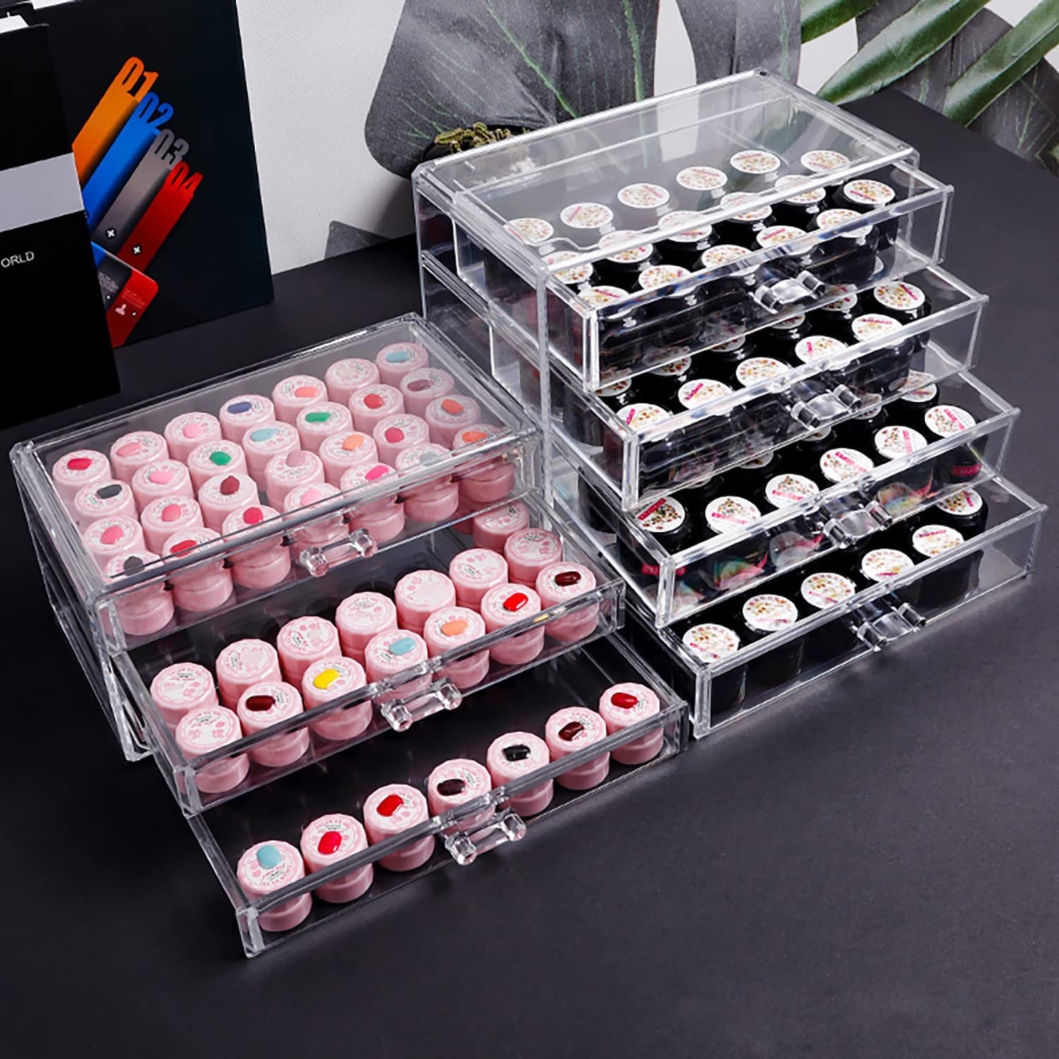 Wholesale Makeup Organizer Acrylic Jewelry Box Organizer with Drawers Makeup Storage Box Lash Organizer for Lipsticks Stackable