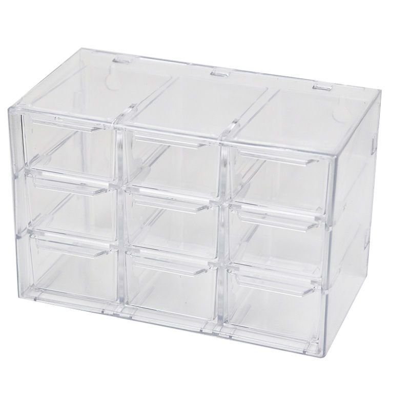Transparent Plastic Cosmetic Storage Box for Bathroom Dressing Table for Storing Lipstick Makeup Brushes Skin Care Products