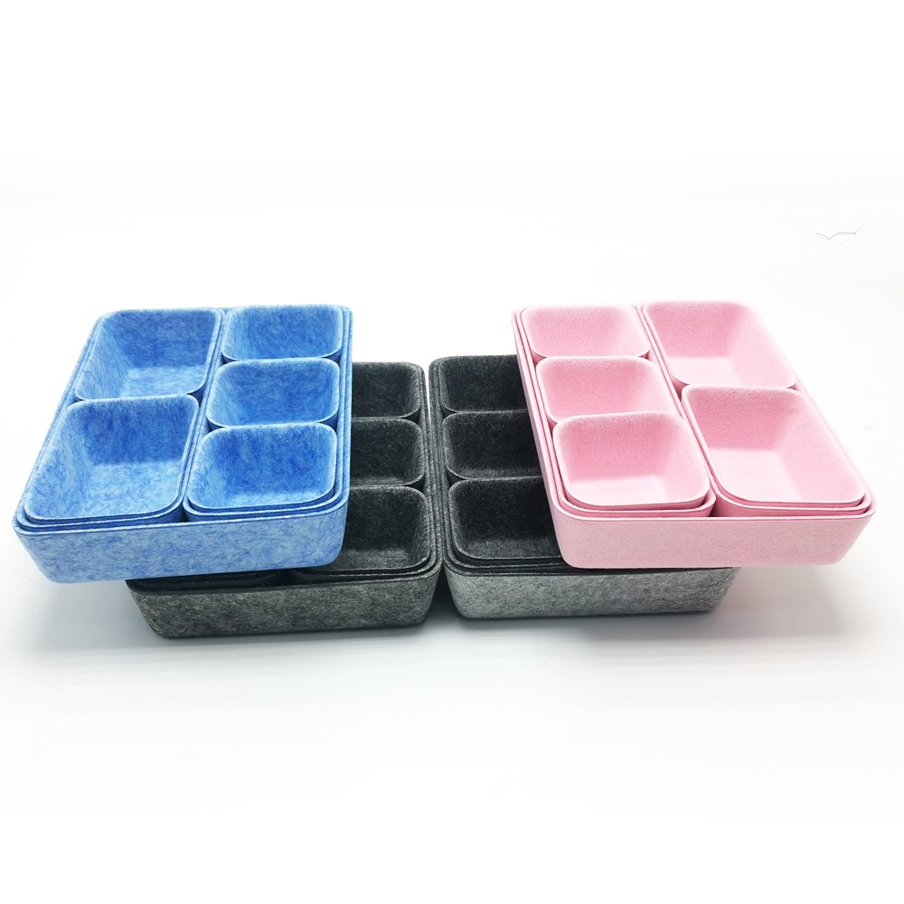 Drawer organizer trays Felt storage bins office Desk Draw dividers Nordic Lifestyle