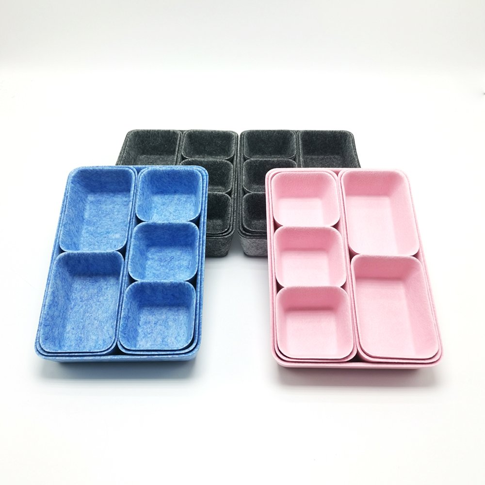 Drawer organizer trays Felt storage bins office Desk Draw dividers Nordic Lifestyle