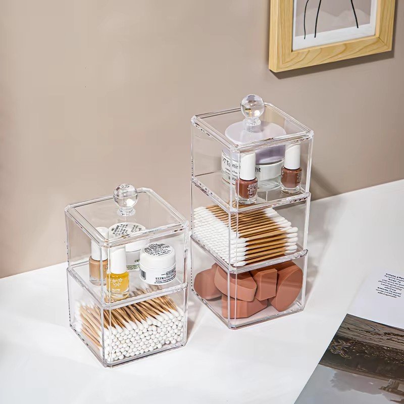 Drawer desktop organizer storage box makeup organizer box storage box acrylic makeup storage drawer stack in combination