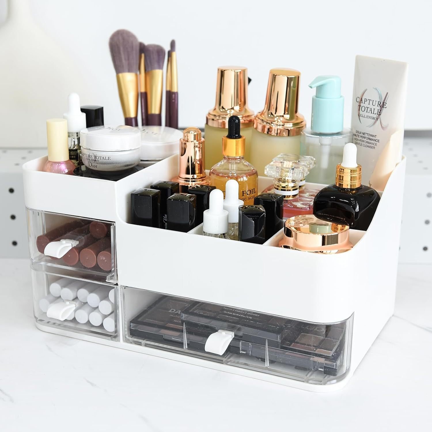Drawer Dustproof Cosmetic Organiser Desktop Multifunctional Skincare Organising Shelf