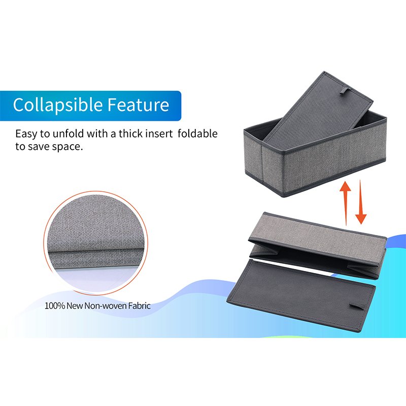 Dresser Drawer Organizer Cloth Storage Box Bra Socks Closet Organizers and storage 6 pack