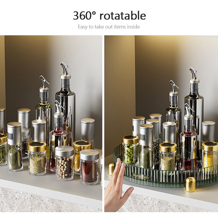 360° Rotating Storage Tray Turntable Organizer Cosmetic Makeup Organizers Rotating Storage Rack