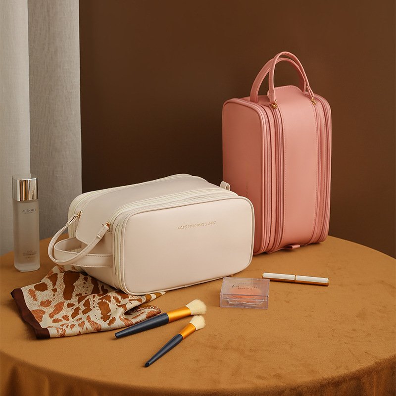 Custom Logo Waterproof Trip Toiletry Pouch Women Luxury Beauty Makeup Bag Girl Travel PU Cosmetic Bag Organizers